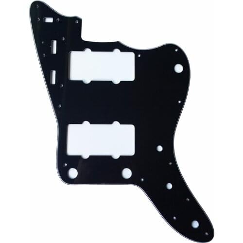 Pleroo Custom Guitar pickgaurd Scratch Plate - For Japan Jazzmaster Guitar Pickguard, 3 Ply Black