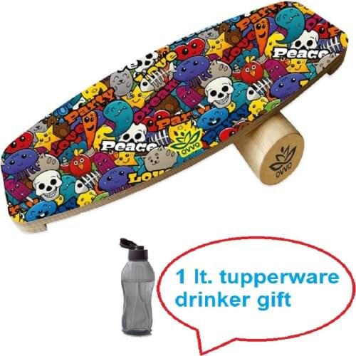 Wooden Balance Board, Surfing, Skating, Fitness, Yoga, skateboard Snowboard for Training and Coordination Exercise Portable Equipment