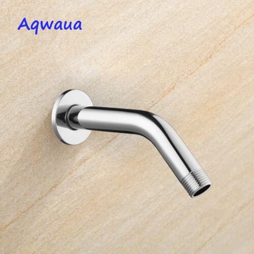 Aqwaua Bathroom Shower Arm Ceiling Shower Head Connector Bathroom Concealed Install Wall Mounted Shower Head Bar Chrome