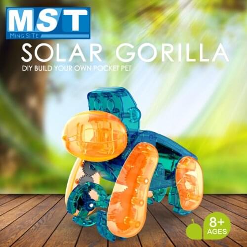 DIY Solar Orangutan Snail Assembly Toy Racing Puzzle Electric Remote Control Car Model Childrens Science Scientific Experiment