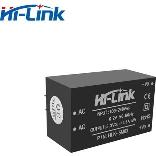 Shenzhen New Small Size 5M03 220V Power Module AC DC 5W 3.3V Hilink Free Shipping 20pcs/Lot
