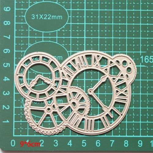 Gear clock METAL CUTTING DIES Cut Die Scrapbooking Embossing Paper Craft Album Card Art Cutter Punch Stencils 2020