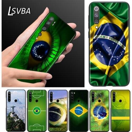 Brazil Brazilian flag Silicone TPU Cover For Xiaomi Mi Note 11 10T 10 9 9T SE 8 Pro Lite Ultra 5G Phone Case Bag