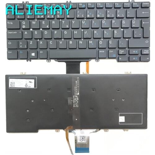 Brand new original laptop backlight TU Turkey keyboard for DELL LAITITUDE E7280 7290 5280 5290 backlit Tr keyboard