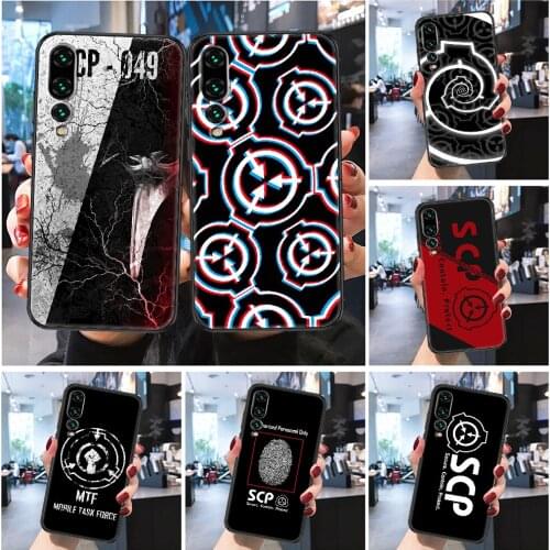 Scp Special Containment Phone case For Huawei Honor 6 7 8 9 10 10i 20 A C X Lite Pro Play Frosted black tpu bumper fashion shell