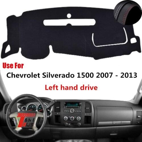 TAIJS Factory Simple Classic Leather Car Dashboard Cover For Chevrolet Silverado 1500 2007 08 09 10 11 12 13 Left hand drive