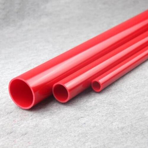 1pcs UPVC pipes plastic red water pipe drink straight hard tube 20mm/25mm outer diameter 16mm/21mm inner diameter 300mm length