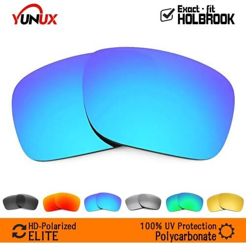 YUNUX Polarized Lenses Replacement for Oakley Holbrook OO9102 Sunglasses (Compatible Lens Only) - Only Lenses