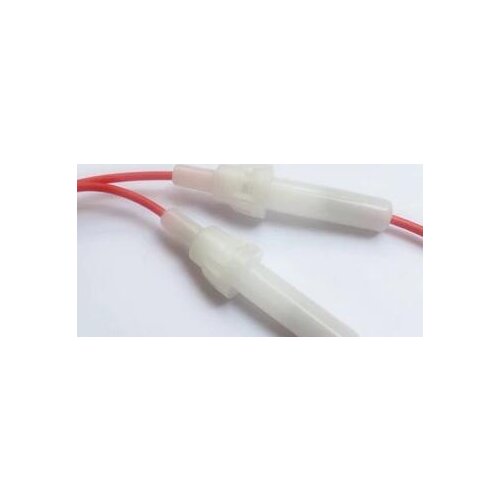 #20 Wire 6*30mm White Plastic Lantern Fuse Holder With 20AWG Red Cable x 200PCS