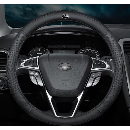 No Smell Thin Car Genuine Leather Steering Wheel Covers for Land Rover Range Rover 2012 2015 2017 2018 Accessories