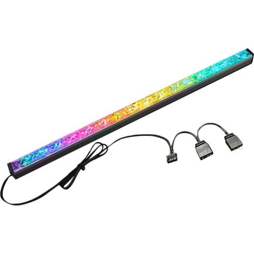 COOLMOON Computer RGB Color Light Strip 5V/3PIN Aluminum Chassis Light with Magnetic Multicolor RGB LED Lamp