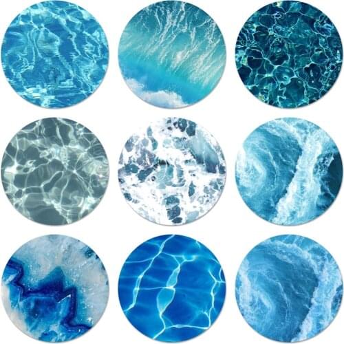 Waves ocean water light refraction Icons Pins Badge Decoration Brooches Metal Badges For Clothes Backpack Decoration