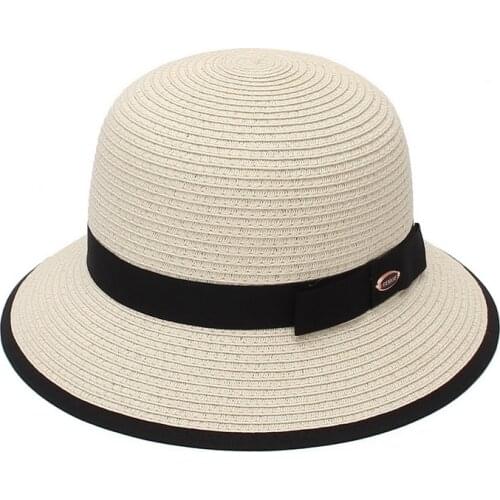 GEMVIE 2021 New Fashion Small Brim Cloche Straw Hat Paper Summer Hat For Women Sun Hat