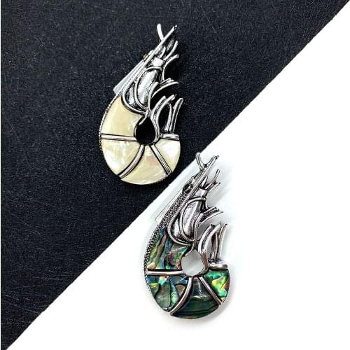 The Exquisite Charm of Natural Animal-shaped Shell Abalone Pendant Jewelry Making DIY Necklace Accessories Size 53* 28MM
