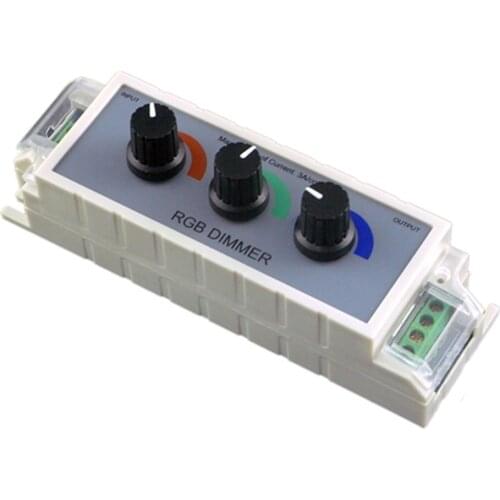 RGB Dimmer Strip Light Controller Three Ways Use for RGB 5050 / 3528 Strip Lights DC 12 - 24 v