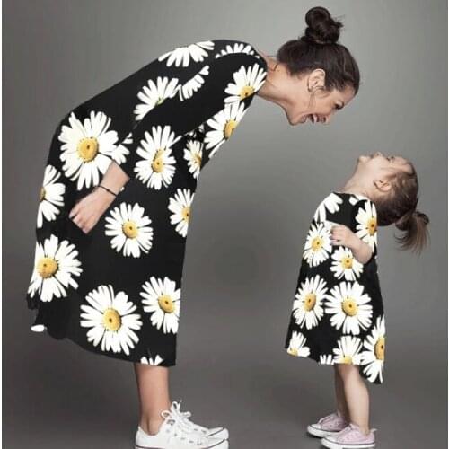 Cute clothes for mom and daughter; dress for mom and daughter kids clothes for parents and children Sundress