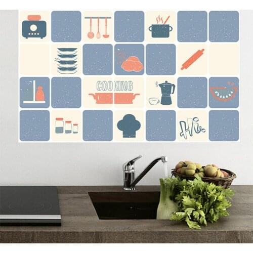 Tile Sticker Anti-oil High Temperature Resistant PVC Waterproof Self-adhesive Decal for Kitchen Stove