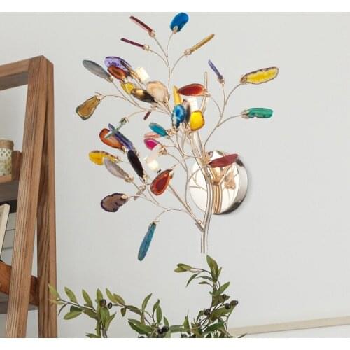 Nordic Agate Wall Lamps Living Room Bedroom Lamp Model Room Sconce Wall Lights Luxury Color Wall Light Hotel Bathroom led Lights