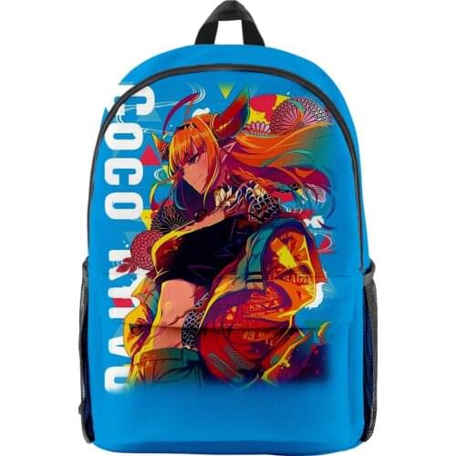 2021 New hololive 3D Oxford Cloth Shoulder Backpack Teenagers Girls Kids Boys Travel school Backpack female and mens bag