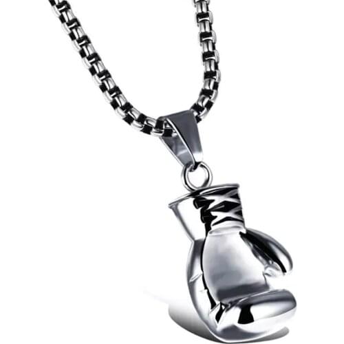 New Fashion Lovely Mini Boxing Glove Necklace Boxing Match Jewelry Cool Pendant For Men Boys