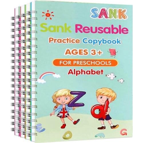 New style Sank Magic Practice Copybook 3D Groove Reusable Writing English Book for Kid Calligraphy Wipe-free Children Toys Gift