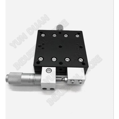 70*70mm X Axis Manual Displacement Trimming Platform Cross Roller Guide Way Linear Stage Sliding Table High precision LX70-R