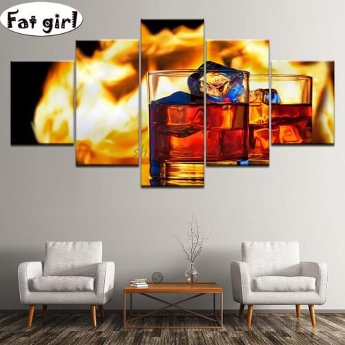 Full square round diamond embroidery whiskey picture,5d diamond painting cross stitch mosaic Bright colors modern decor gift
