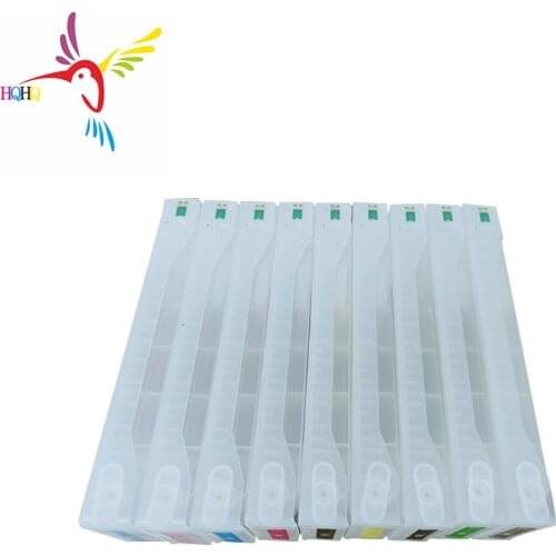 9pcs/Set 700ML Empty Refillable Ink Cartridge For Epson SureColor P6000 P7000 P8000 P9000 Printer Installed Stable Chips