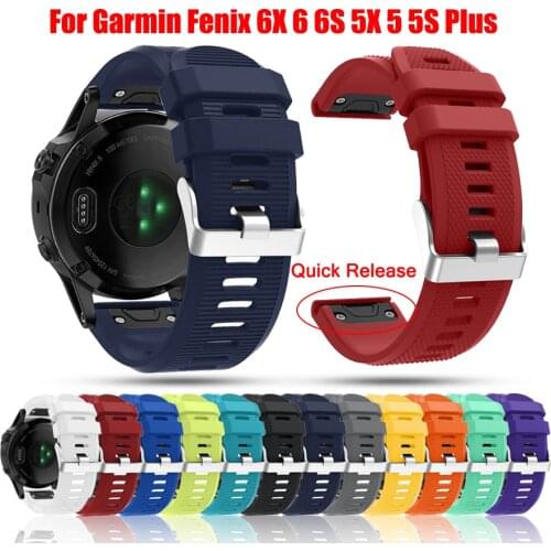 26/22/20mm Watchband For Garmin Fenix 6 6S 6X Pro 5 5X 5S Plus 3HR 935 945 Silicone Band Fenix6 Fenix5 Watch Quick Release Strap