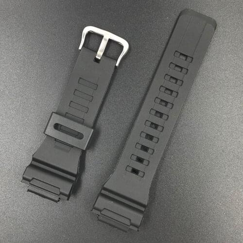 Rubber Strap For Casio AE-1000w AQ-S810W SGW-400H AEQ-110W W-735H Silicone Watchband Pin Buckle Strap Watch Wrist Bracelet Black