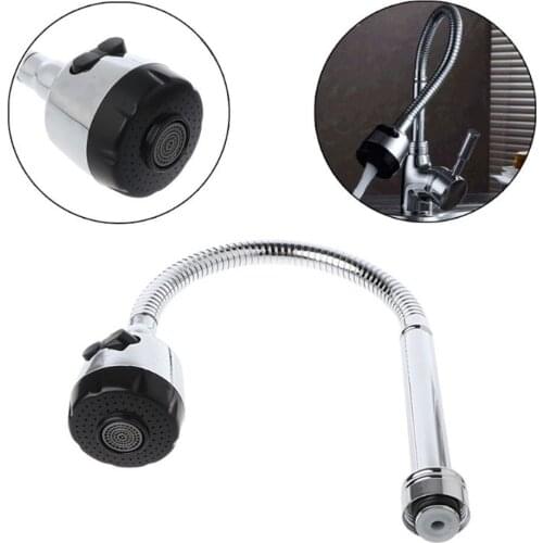 Kitchen Bar Faucet Hose Double Hole Water Stainless Steel Replacement Tap