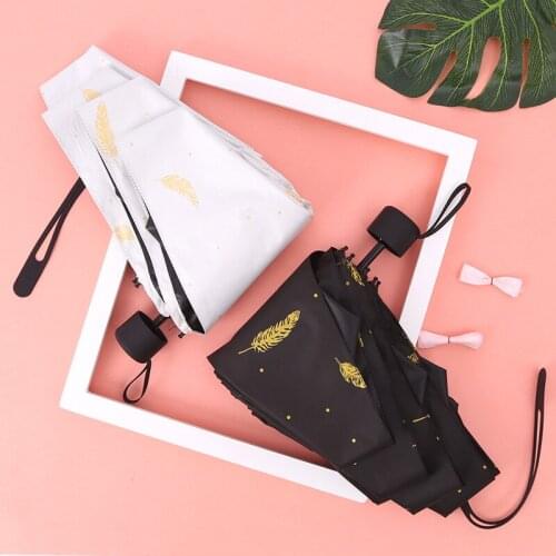 Light Pocket Mini Umbrella Rain Women Windproof Durable 5 Folding Sun Umbrellas Portable Sunscreen Female Parasol Umbrella