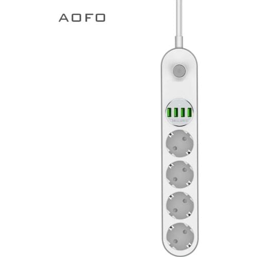 Power Strip with USB, Surge Protector with Multi Plugs 4 USB Ports and 6.5ft Extension Cord