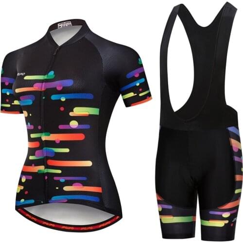 2020 Womens Cycling Jersey Girls Short Sleeve MTB Shirt Bike Jersey Tops Pro Riding Ladies Black Breathable Bicycle Clothing