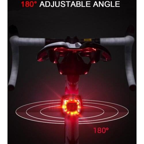 XANES 5 Modes 180° Widen Lighting Mini LED Bicycle Tail Light USB Charging Bike Rear Lamp Night Riding Safety Warning Taillight