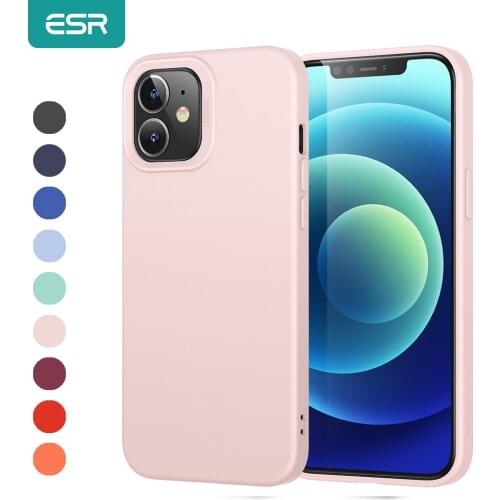 ESR Liquid Silicone Case for iPhone 12 Silicone Rubber Case for iPhone 12 Pro Max/iPhone 12 mini/12/12 Pro Original Phone Cover