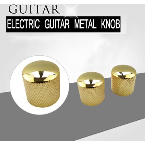 1Pcs Electric Guitar Accessories Metal Knob Bass Guitar Volume Knob Tone Arc No Screw Holes