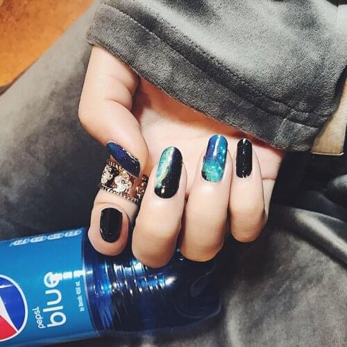 Deep Galaxy Interstellar Full Wrap Nail Stickers Mature Charm Water Slider Multi-style Multi-color Fake Nail Decoration 1pc