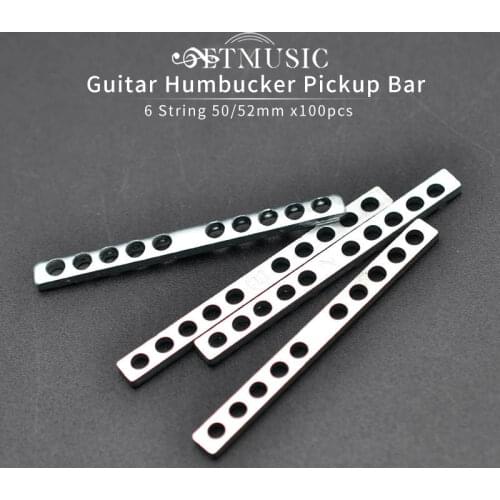 100PCS 50/52mm LP Electric Guitar Pickup Spacer 6 String Humbucker Iron Guitar Pickup Spacer Bars