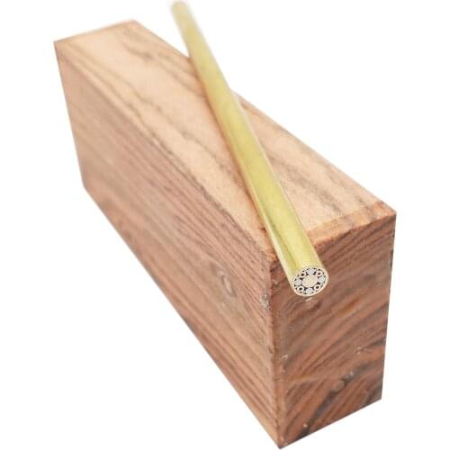 130mm Handmade Mosaic Pin Rivet Brass Tube Tool Knife Making Decoration Material 6mm Dia