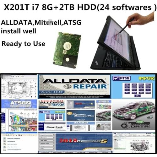 2021 Hot All Data Software alldata 10.53 Mit..Ch-ell ATSG installed in x201t i7 4G Iaptop touchscreen with 2TB HDD ready to use
