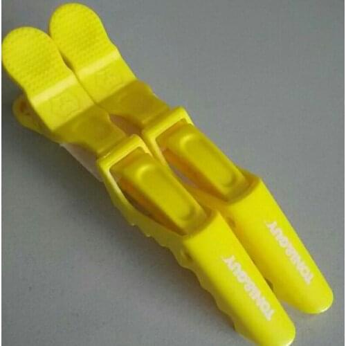 5piece/lot, Prefessional Salon Crocodile Clip for Hair Extension Red Color in Bright yellow Free Shipping