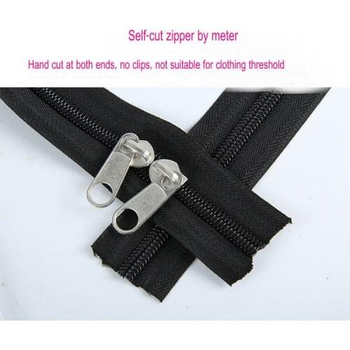 8# 10# Nylon zipper luggage tent fishing bag explosion-proof double-sided / thick zipper 2m