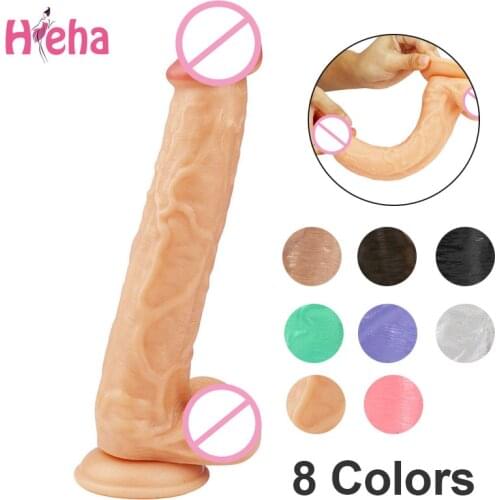 8 Colors Realistic Dildo Soft G Spot Vagina Simulation Penis Adults Toys Cock Dick Erotic Lesbian Sex Shop Anal Sex Toys Pussy