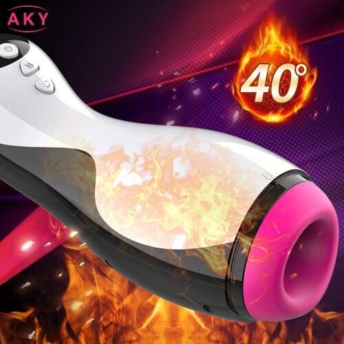 Automatic Sucking Heating Vagina Masturbation Cup Male Masturbator Real Blowjob Vibrator Adult Sex Toys For Men Erotic Sex Shop