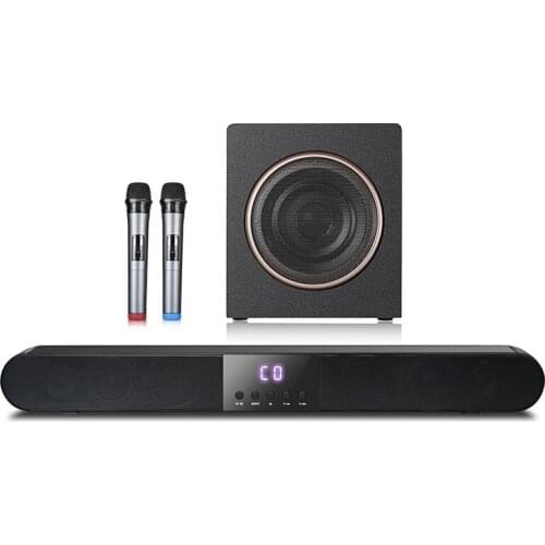 125W Home Theater Bluetooth Speaker Independent Subwoofer Dual Microphone LED Screen Echo Wall TV Soundbar Music Center DSP Chip
