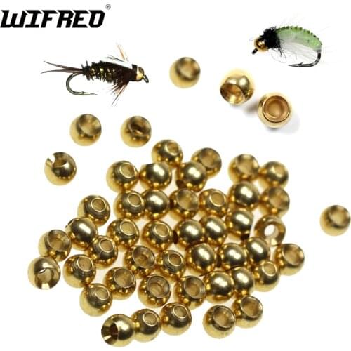 Wifreo 50pcs Fly Tying Brass Beads Nymph Bead Head Fly Tying Bead 2.3mm 2.8mm 3.4mm 3.8mm China Fly Fishing Material Wholesale
