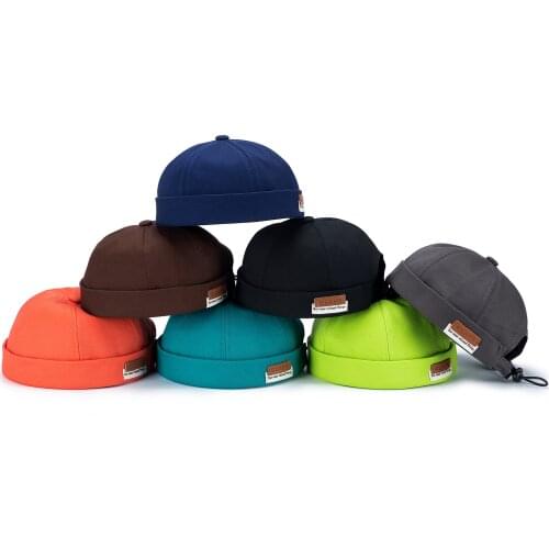 Clape Vintage Docker Cap Brimless Hat Breathable Beanie Hats Cotton Retro Literary Landlord Sailor Cap Women Hip Hop Hat