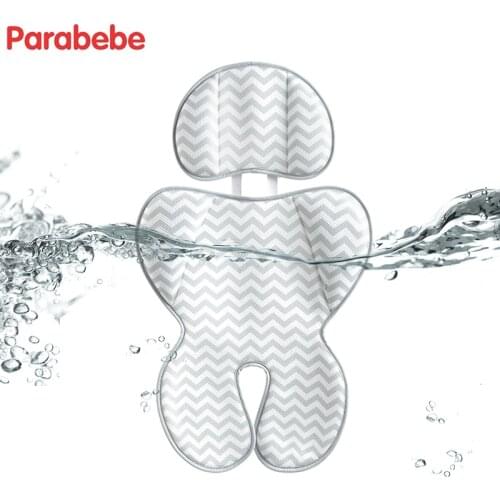 3d mesh fabric stroller seat liner breathable washable baby seat cushion with head support pram cool mat stroller accessories