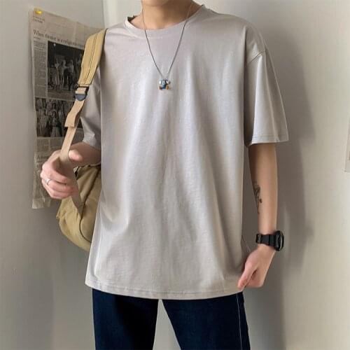 Drop Shoulder T-shirts Men Top Tees Women Male Tshirt Summer Cotton Oversize Loose Plus Size 4XL Solid Plain Bulk Man Clothing